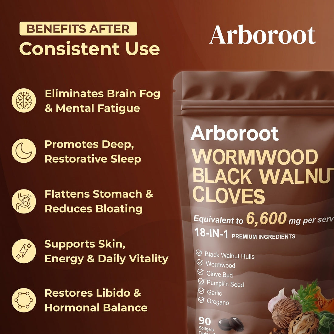 Arboroot Wormwood Black Walnut Cloves