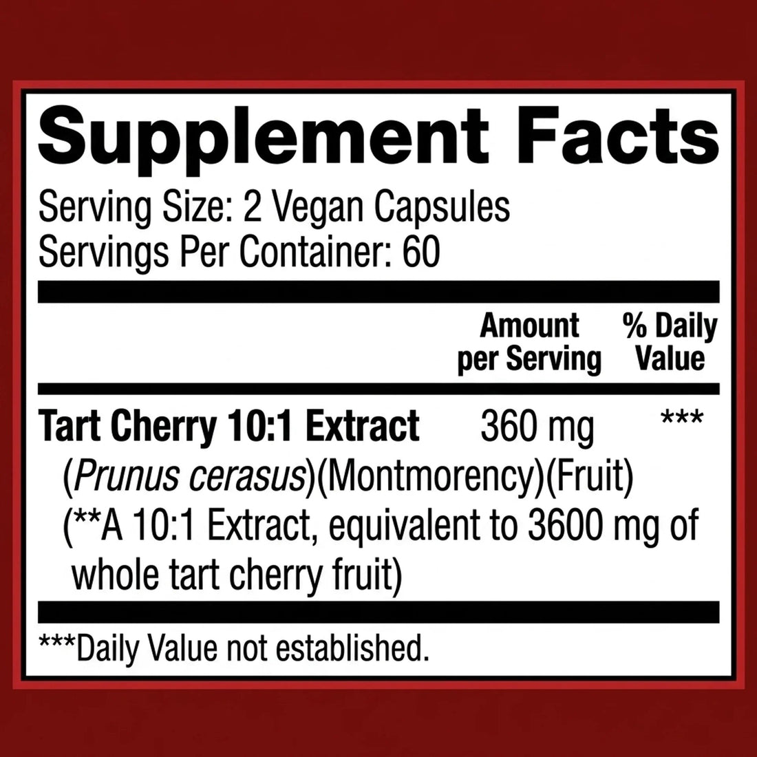 Arboroot Tart Cherry supplement-facts